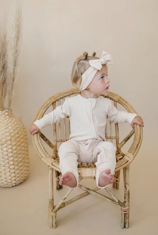 Solid Ribbed Bamboo Zippy Romper